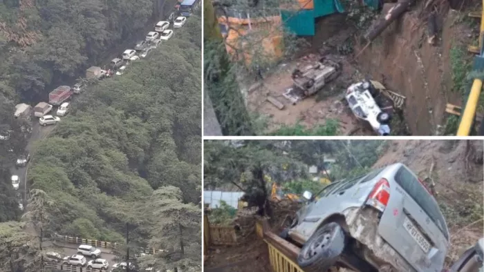 Shimla landslide: Heavy rain scared people overnight, 20 vehicles in landslides in Shimla; A person pushed into the rubble – heavy rainfall in Shimla landslide causes damage to vehicles and buildings