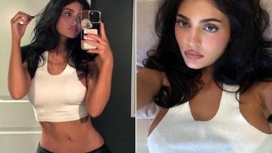 Kylie Jenner Bares Her ABS in White Crop Top and Leather Pants As She Shows off a ‘Fresh Tan’ in Selfie – ryan