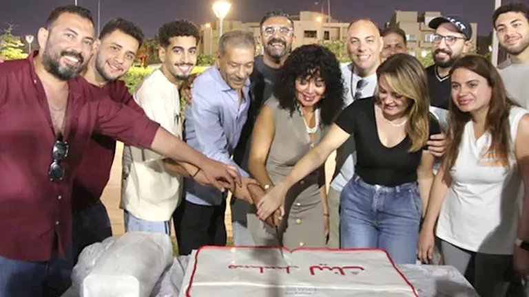 بالصور-|-رانيا-يوسف-وسيد-رجب-يحتفلان-ببدء-تصوير-مسلسل-لينك-“