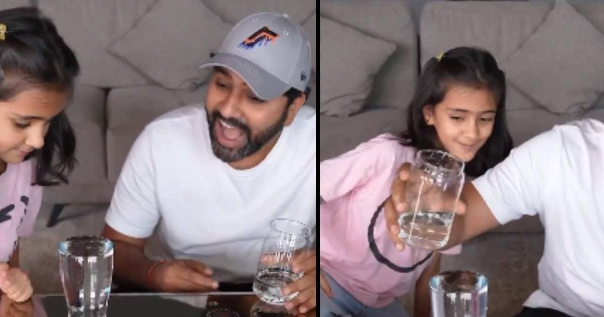 Lion in the field, daughter before the daughter … Rohit Sharma was given to all four