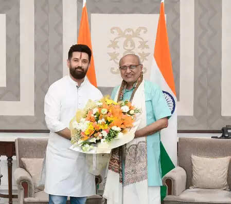 Jayant Chaudhary and Chirag Paswan Meet Vice President Radhakrishnan