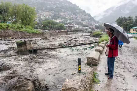 Heavy destruction as a result of Cloud Burst in Kinnraur, Himachal
