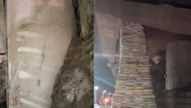 Cracks lying in another pillar of drug fly in Mandi, Kiratpur -Manali Fourlane will remain closed for five hours