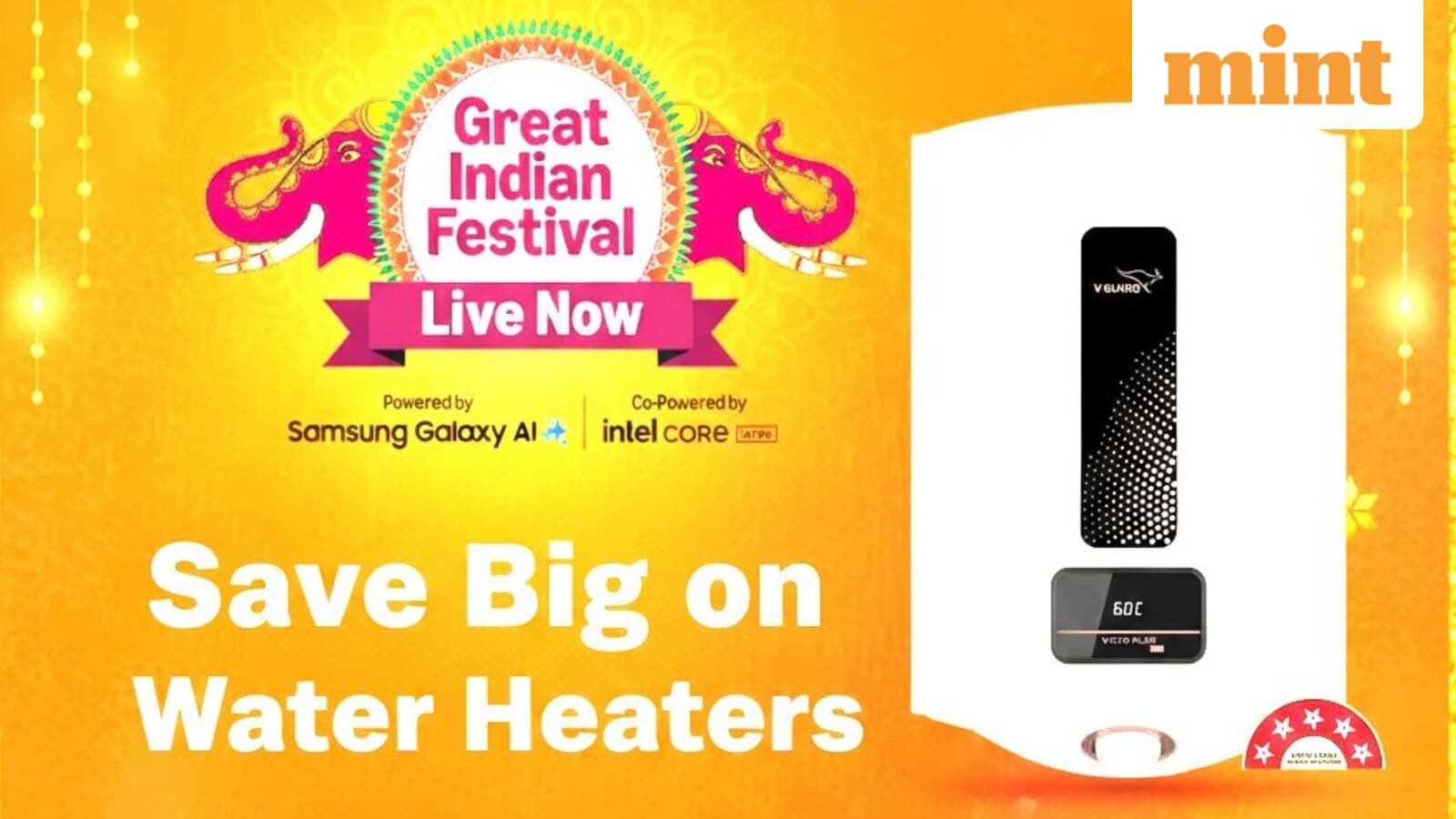 Amazon Great Indian Festival is now alive: Get big discounts on water heaters and prepare early for the winter