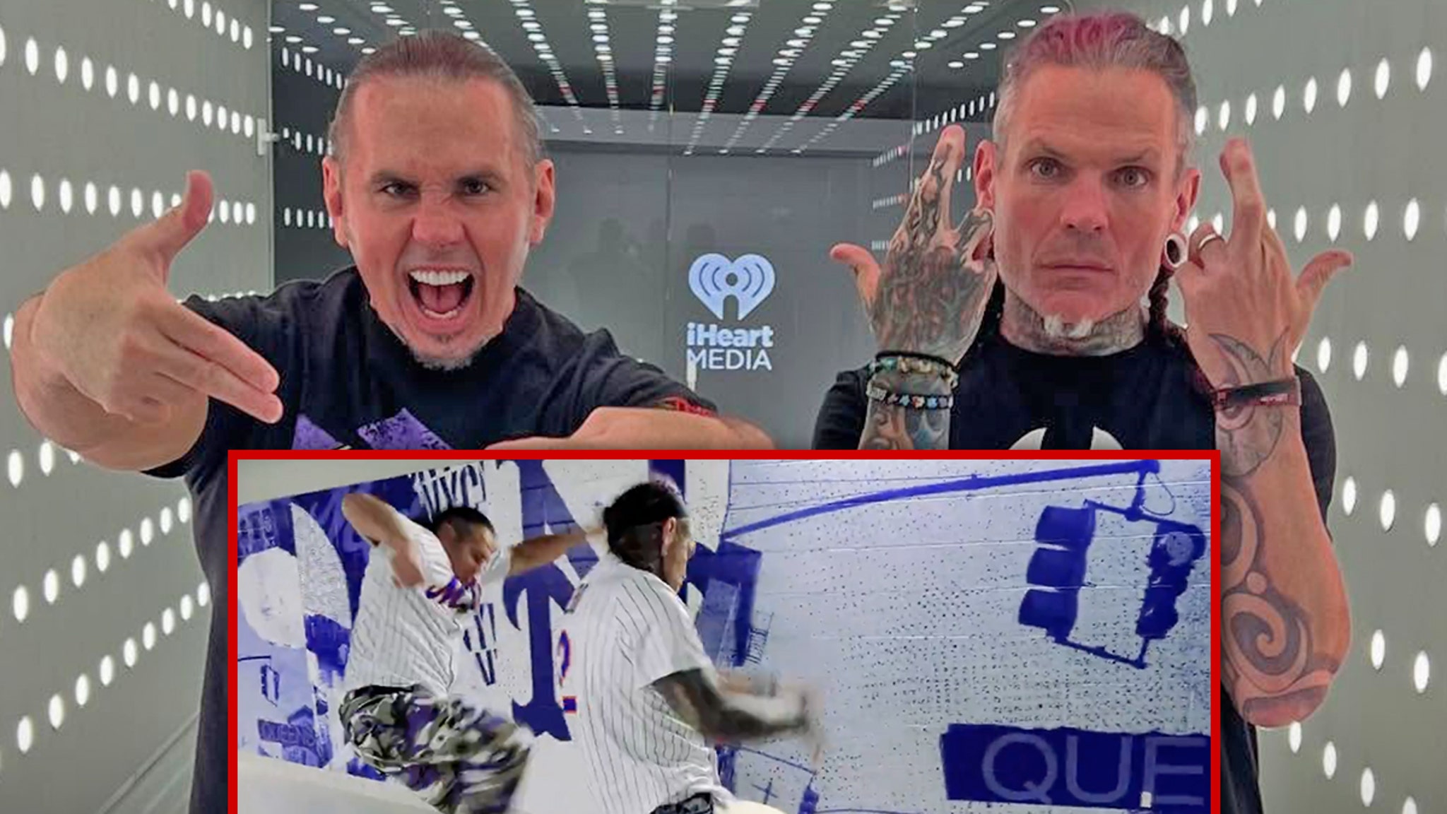 Matt and Jeff Hardy ‘Beat Up’ Giraffe Mascot at Mets Game, Throw Out First Pitch – ryan