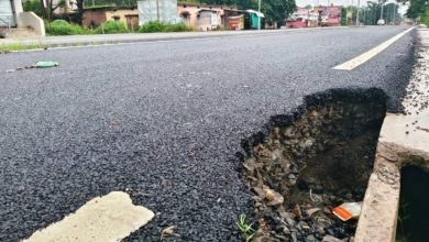 A road worth Rs 74 crore did not last 74 days but in the first rain open poll