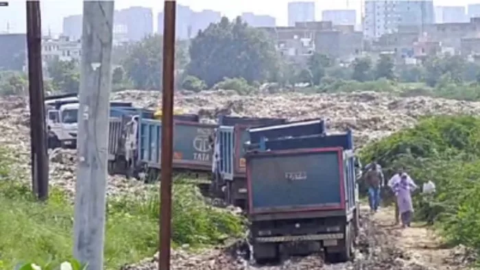 Corporation along the road in East Delhi is looking for disposal