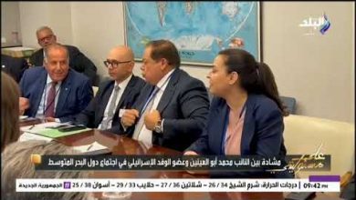 البرلماني المصري محمد أبو العينين ينفعل على المندوب الإسرائيلي (فيديو)