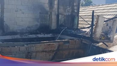 The man in Bogor was determined to set his house on fire, and was determined to jump off the 2nd floor
