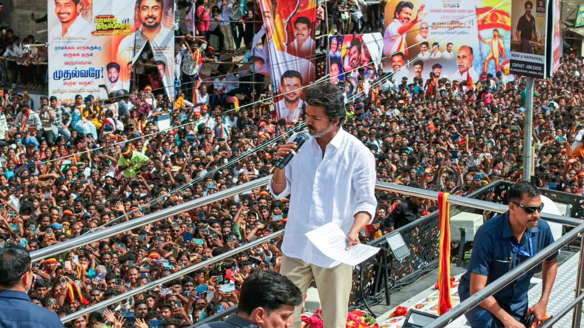 Politicians expressed sadness about a stamp in Karur, Tamil Nadu, police surrounded actor Vijay