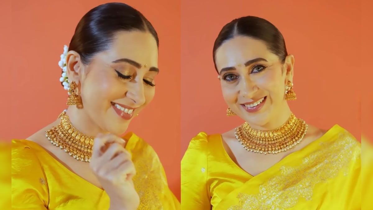 Karishma Kapoor looks at 31 at the age of 51, showed a nymph in a yellow saree