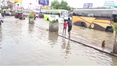 Rain in Sikar After 22 days, see water filled up to 2 feet on the street in the video