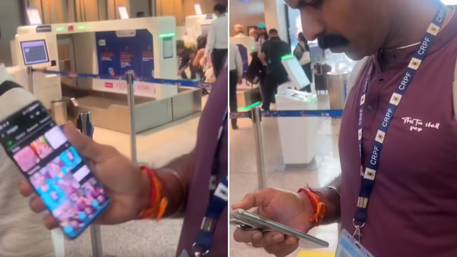 CRPF officer’s disgraceful act at Delhi Airport! Pictures of stolen woman’s feet, users furious to watch viral videos