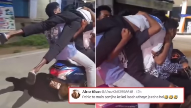 ‘Five boys, a scooty and fear of life … 5 young men are seen doing dangerous stunts on the highway, viral video has created a Rukus on social media