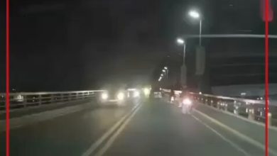 اهتزاز مرعب لجسر لحظة وقوع زلزال الفلبين