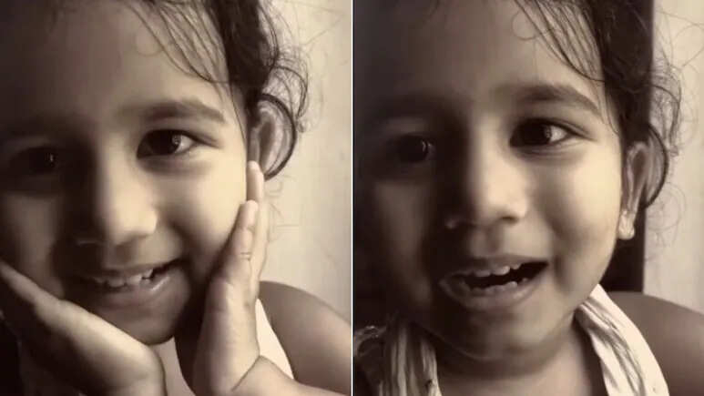 A 3-4-year-old girl won the heart on social media by singing 65-year-old songs in her style
