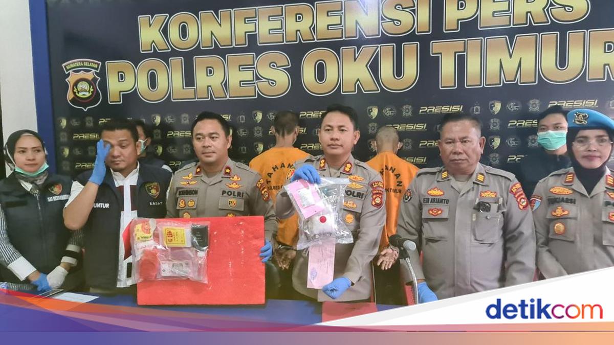 Save 1 kg of methamphetamine, 2 residents of the road Kanan Lampung was arrested by police