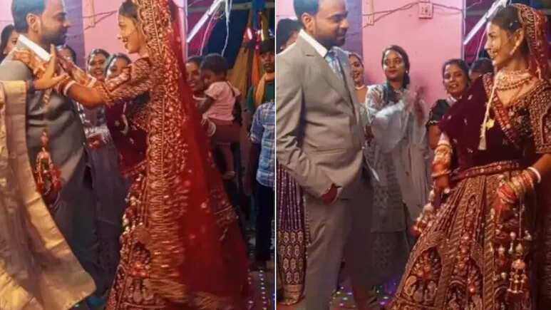 Viral on social media: The bride’s dance made the marriage, the groom remained shy