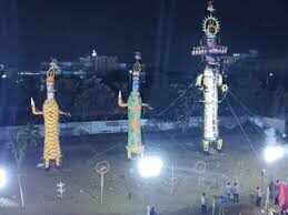 The effect of rain at the Dussehra Festival in Jaipur, exclusive footage, wet efforts of effects and premature burning