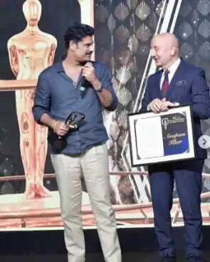 Anupam Kher and Sikander Kher made headlines at the Indian Streaming Academy Awards Show