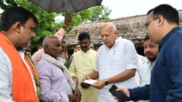 Bahraich News: Minister of Surya Pratap Shahi visited the wolf -affected areas, the government said in every crisis