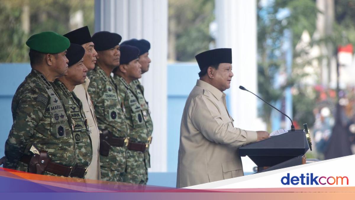 Prabowo’s full speech during the 80th anniversary of the TNI and asks not to be carefree