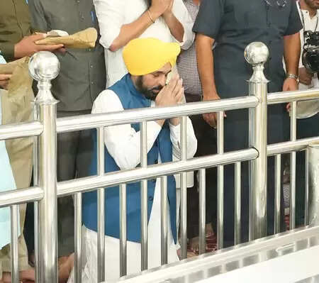 Punjab: Cm Bhagwant Mann prayed in Shri Anandpur Sahib, prayer for happiness and peace