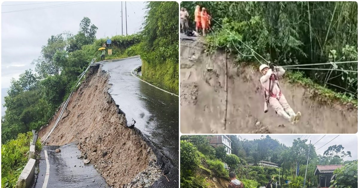 Continuous heavy rain for 12 hours, landslide in 7 places, many houses have flowed into Darjeeling
