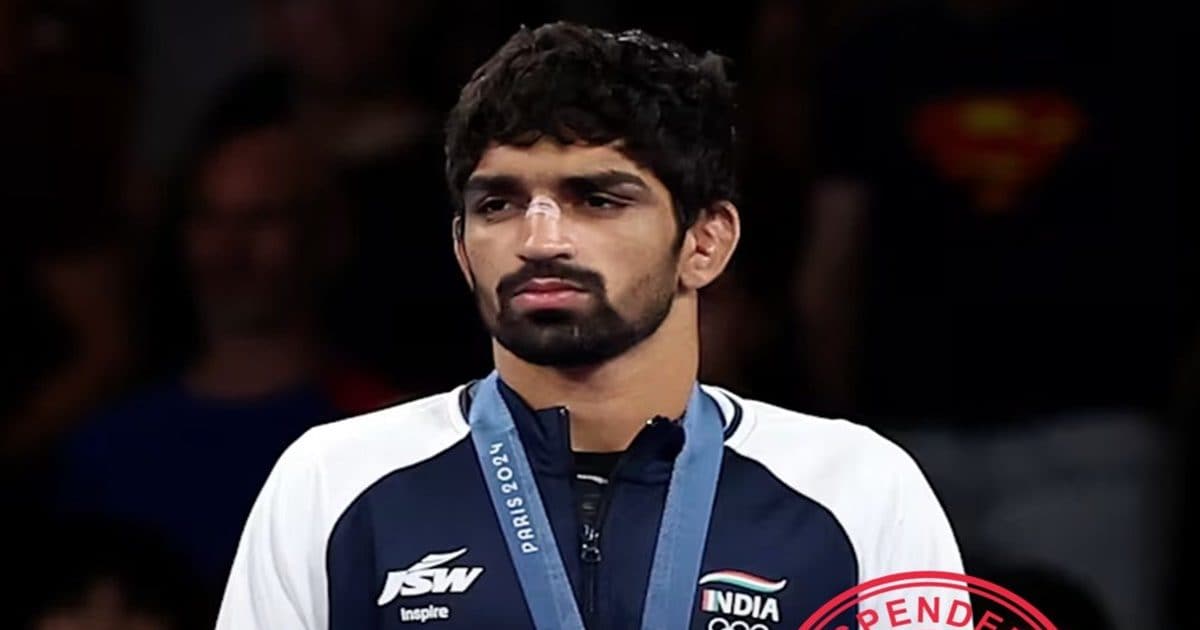 Wrestling Aman Sehrawat suspended one year, broke rules in the World Championship
