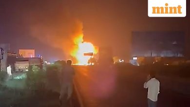 Massive fire and explosions as LPG cylinder-laden truck on fire after collision on Jaipur-Ajmer Highway: Video