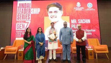 Sachin Pilot spoke in Jindal Leadership lecture, ‘more passion for politics among youth outside Metro cities’
