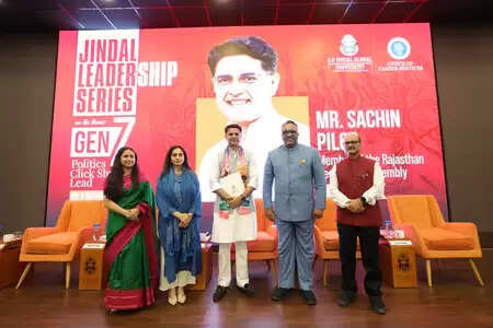Sachin Pilot spoke in Jindal Leadership lecture, ‘more passion for politics among youth outside Metro cities’