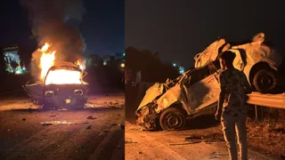 Horrible accident on Indore -khalghat Highway, of the driver who was burned alive after vehicle set fire – a horrific accident on Indore Khalghat Highway of Driver in Life