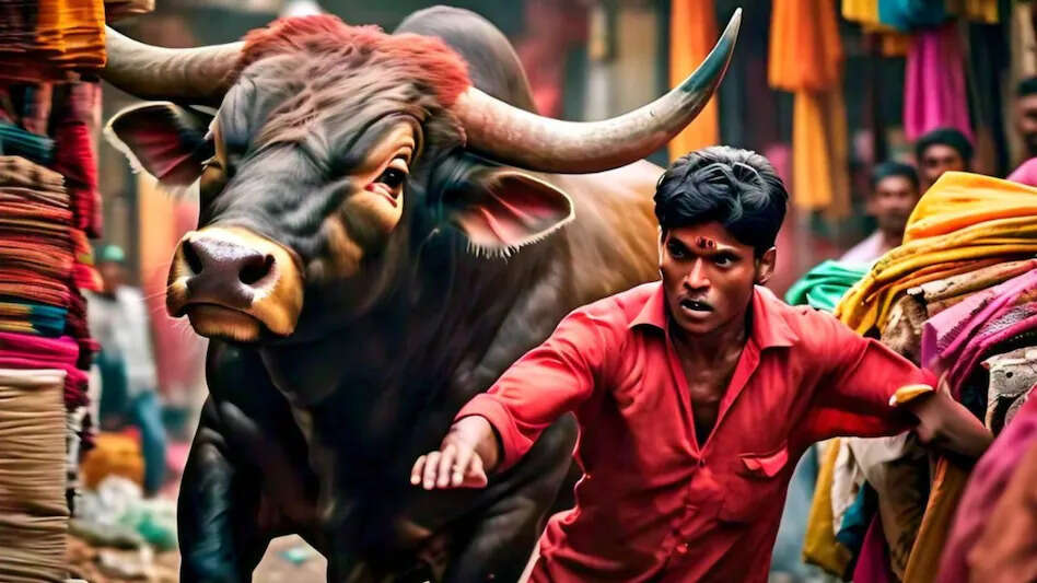 An angry bull takes revenge from the young man for his previous life and watches the viral video lift and throw, your heart will shock.