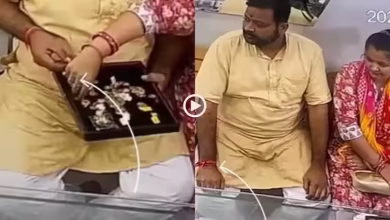 CCTV caught young man cheating on jewelry store with gold jewelry printed in his hand, video goes viral