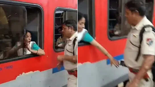 RPF Jawan jerked the phone of the woman sitting on the window chair and then watching what happened in the video, and you would be stunned.
