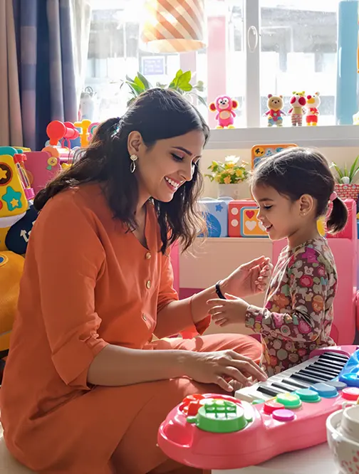 Children smiles return from therapy