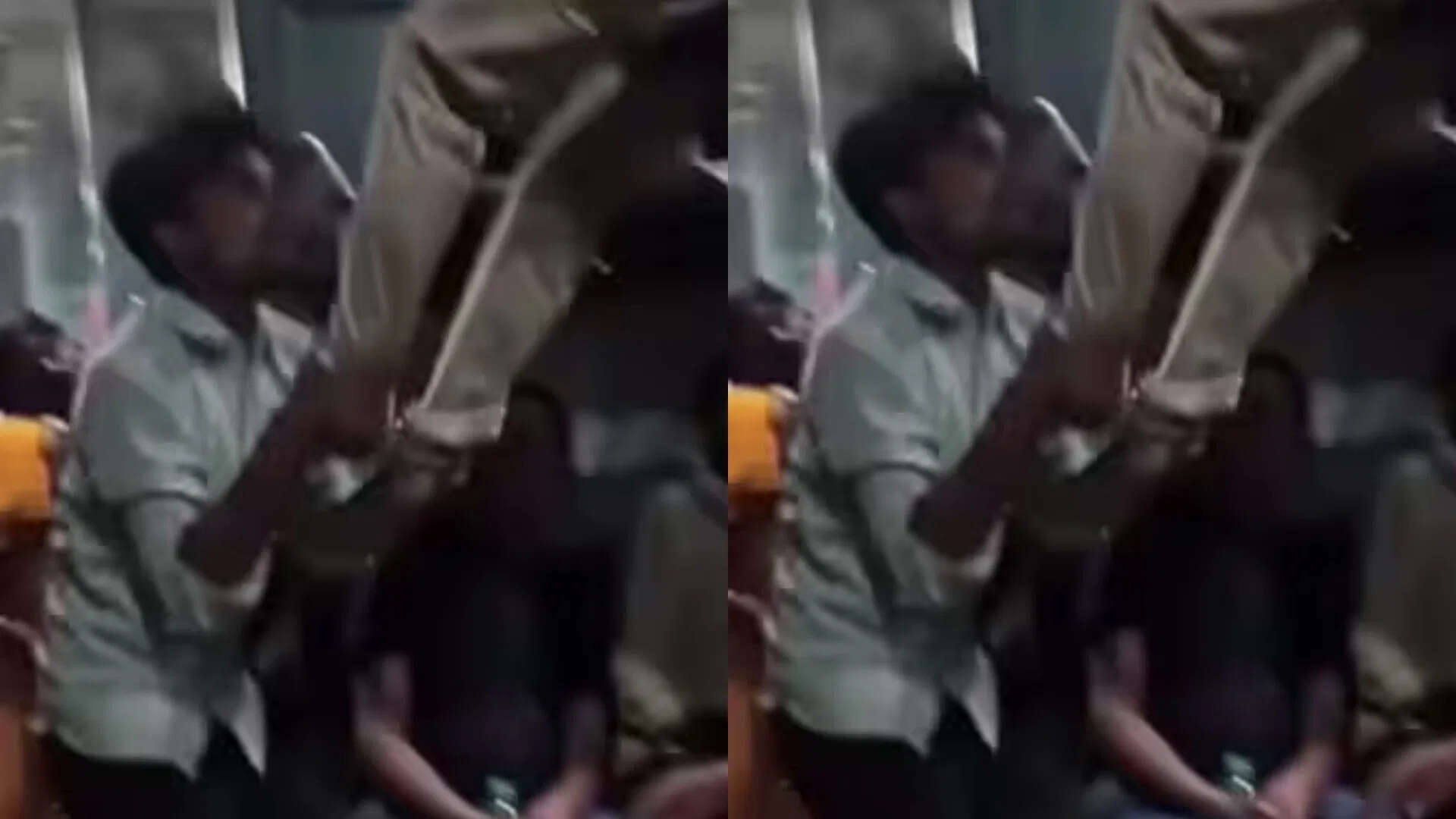“Pull the leg and bite the mouth …” Ruckus over the seat in the train, look at the hair video here