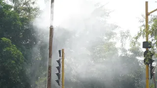 Delhi Pollution: Pollution will be controlled in Dwarka, DDA installed anti -smoking system in 7 km corridor -anti -smoke fog system inaugurated in Delhi to combat pollution
