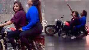 They surrounded the pit of death as they sat on a bullet, and you would also appreciate the stunts of these brave Desi girls.