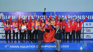 Asian aquatic championship: China won gold in the women and men category, the Indian women’s team reached it to the Asian Games.