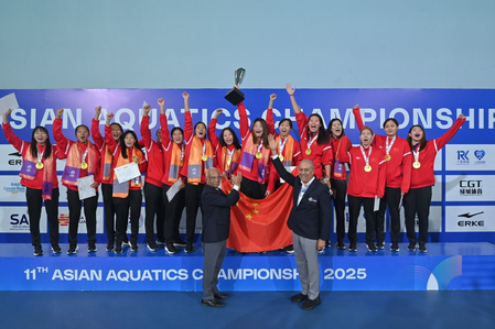 Asian aquatic championship: China won gold in the women and men category, the Indian women’s team reached it to the Asian Games.