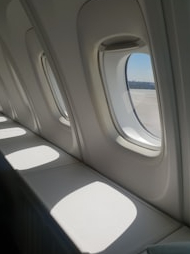 What is the use of the hole in the aircraft window?