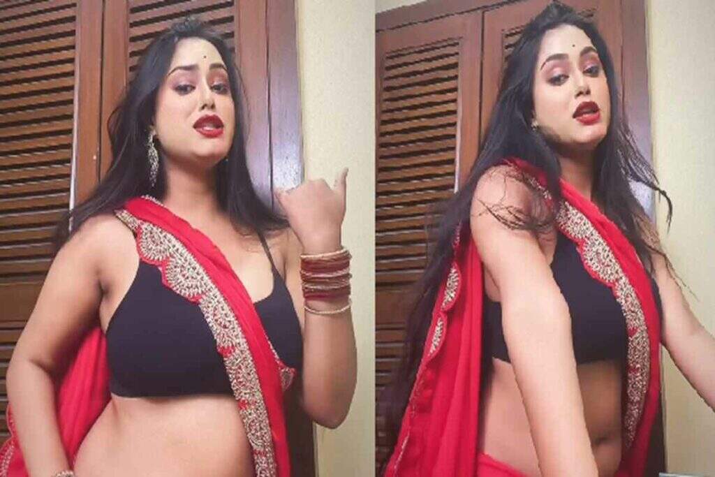 Bhabhi’s daring style has become viral on social media, millions of users have gone crazy after seeing her viral video hot style