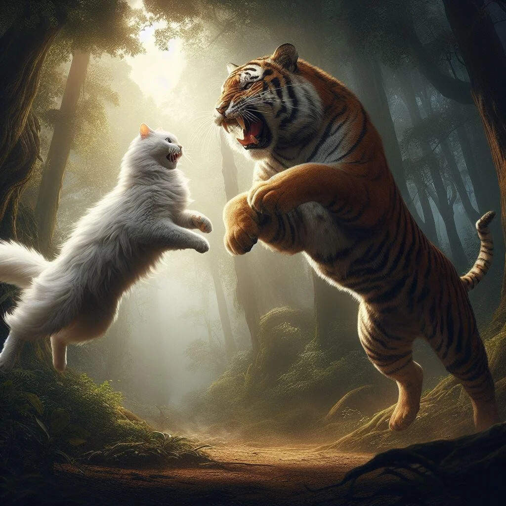 Dogesh Bhai kept barking until the cat -aunt made a scandal of the animal, you would make stomach pain laugh after watching the viral video.