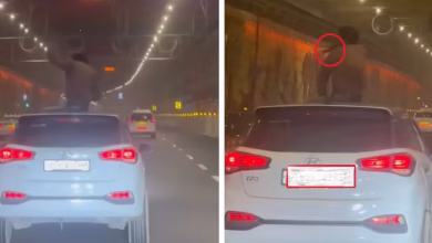 The video of the youth doing stunts with bottles in their hands and on the roof of the car becomes viral, the streets of gurugram have become their shooting space.