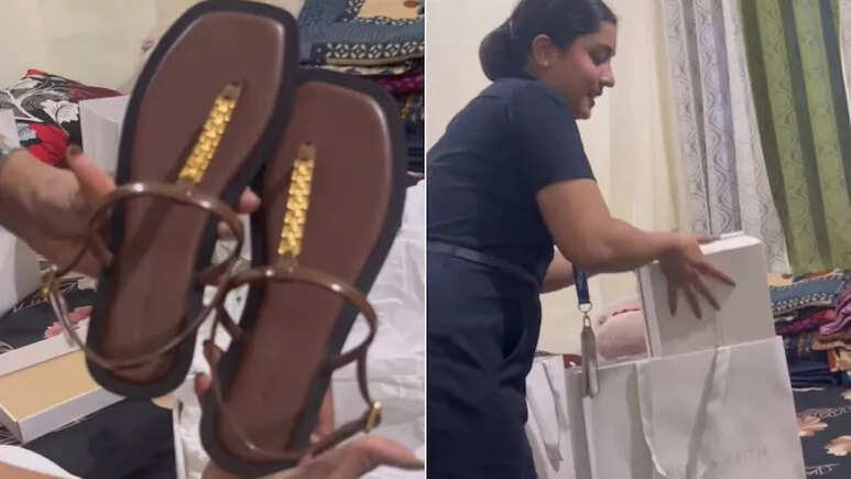 A woman brought the slippers of the designers to her sister, pretending to be a salesman, users said – she definitely came out of Singapore …