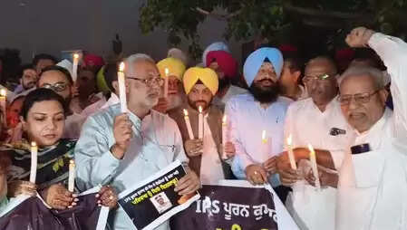 Amritsar: Aap takes Christmas March in Puran Kumar Suicide Case, accusing the government of Haryana of discrimination