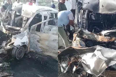 Heinous road accident in Bikaner, two dead in the collision of trucks; Driver burned alive