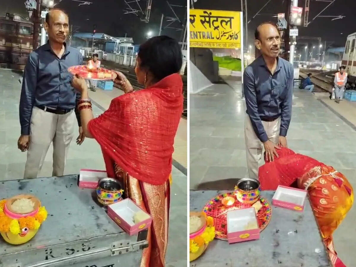 “It’s called a woman …” When the Loco pilot did not get leave, the woman reached the station herself to break her quickly, see viral video here
